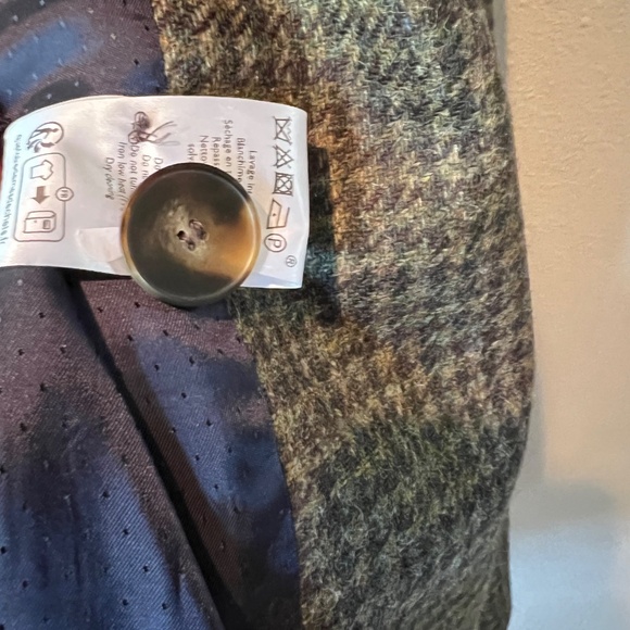 Sezane Michele Jacket Khaki Houndstooth Size US 8 NWOT - Picture 10 of 11
